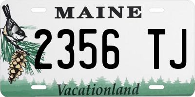 ME license plate 2356TJ
