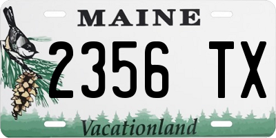 ME license plate 2356TX