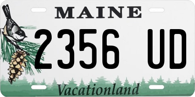 ME license plate 2356UD