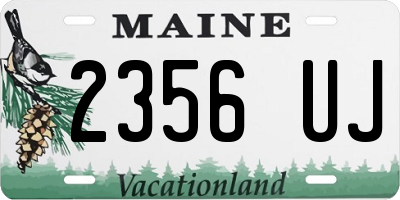 ME license plate 2356UJ