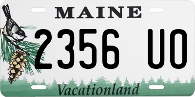 ME license plate 2356UO