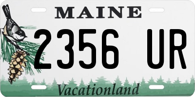 ME license plate 2356UR
