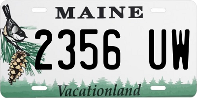 ME license plate 2356UW