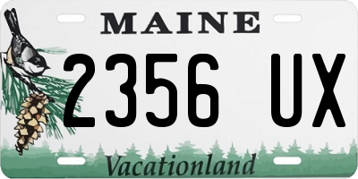 ME license plate 2356UX