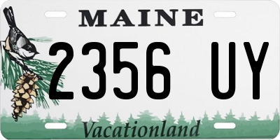 ME license plate 2356UY