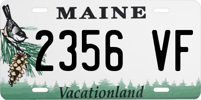 ME license plate 2356VF