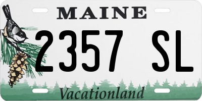 ME license plate 2357SL