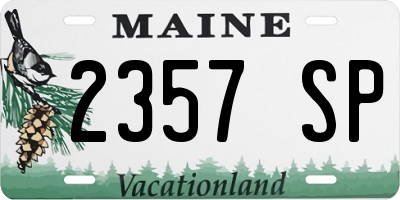 ME license plate 2357SP