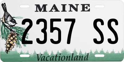 ME license plate 2357SS