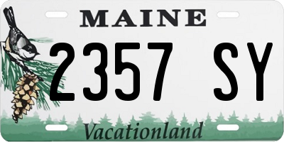 ME license plate 2357SY