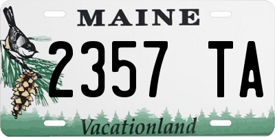 ME license plate 2357TA