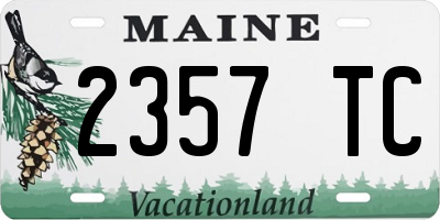 ME license plate 2357TC