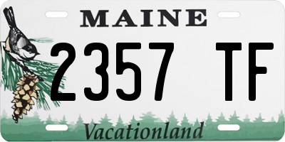 ME license plate 2357TF