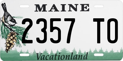 ME license plate 2357TO
