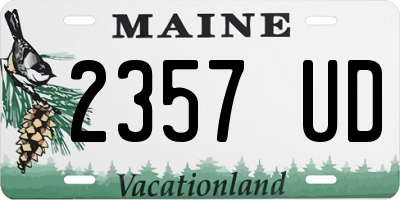 ME license plate 2357UD