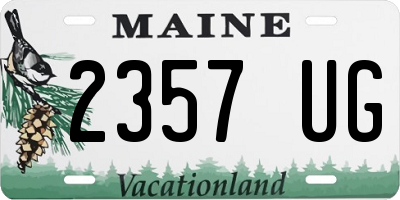 ME license plate 2357UG