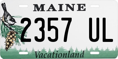 ME license plate 2357UL