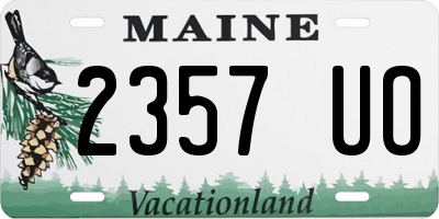 ME license plate 2357UO