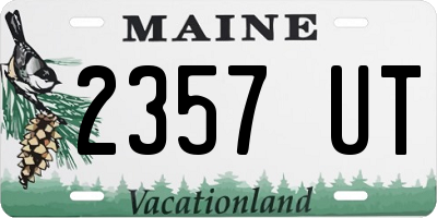 ME license plate 2357UT