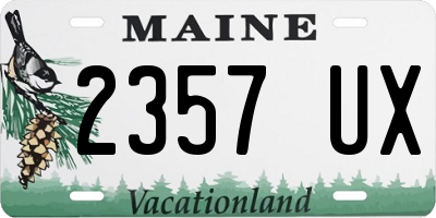 ME license plate 2357UX