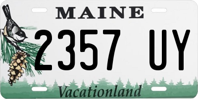 ME license plate 2357UY