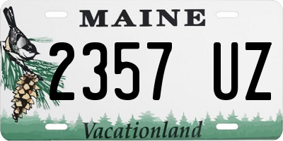 ME license plate 2357UZ