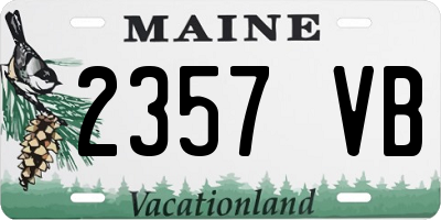 ME license plate 2357VB