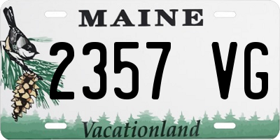 ME license plate 2357VG