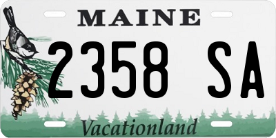 ME license plate 2358SA