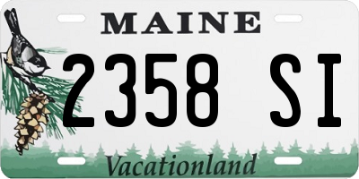 ME license plate 2358SI