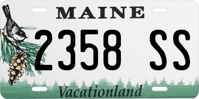 ME license plate 2358SS