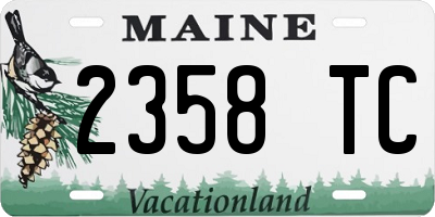ME license plate 2358TC