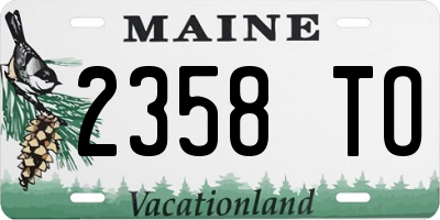 ME license plate 2358TO
