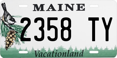 ME license plate 2358TY