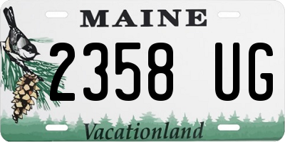 ME license plate 2358UG