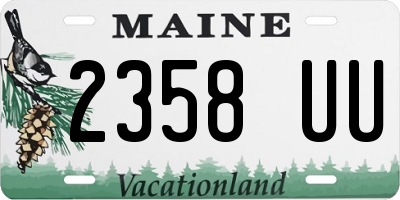 ME license plate 2358UU