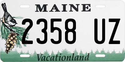 ME license plate 2358UZ