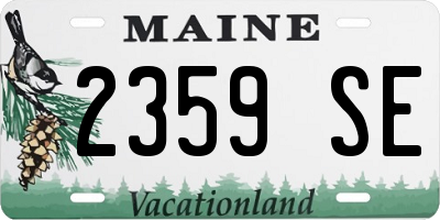 ME license plate 2359SE