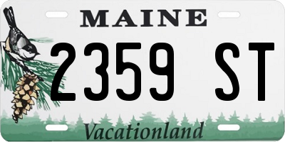 ME license plate 2359ST