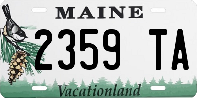 ME license plate 2359TA