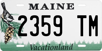 ME license plate 2359TM