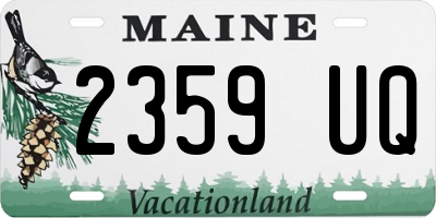 ME license plate 2359UQ