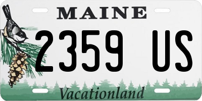 ME license plate 2359US