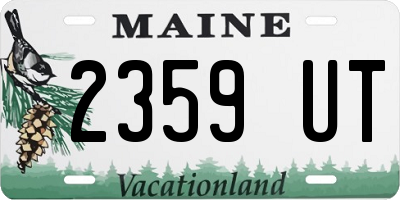 ME license plate 2359UT