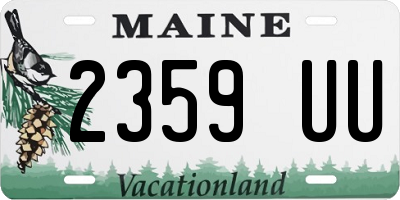 ME license plate 2359UU