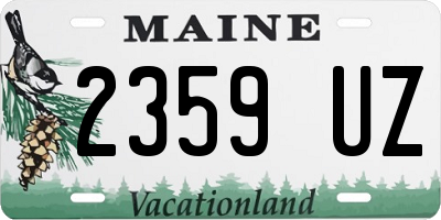 ME license plate 2359UZ