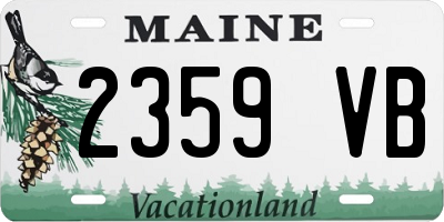 ME license plate 2359VB