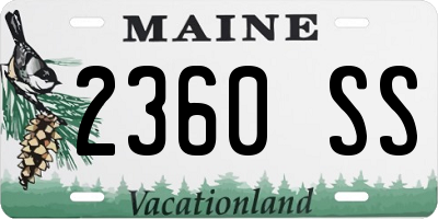 ME license plate 2360SS