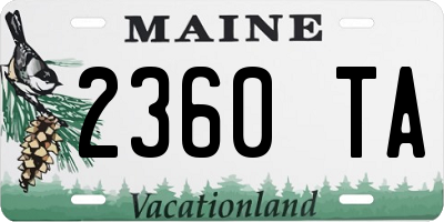 ME license plate 2360TA