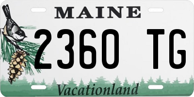 ME license plate 2360TG